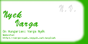 nyek varga business card