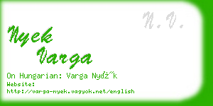 nyek varga business card